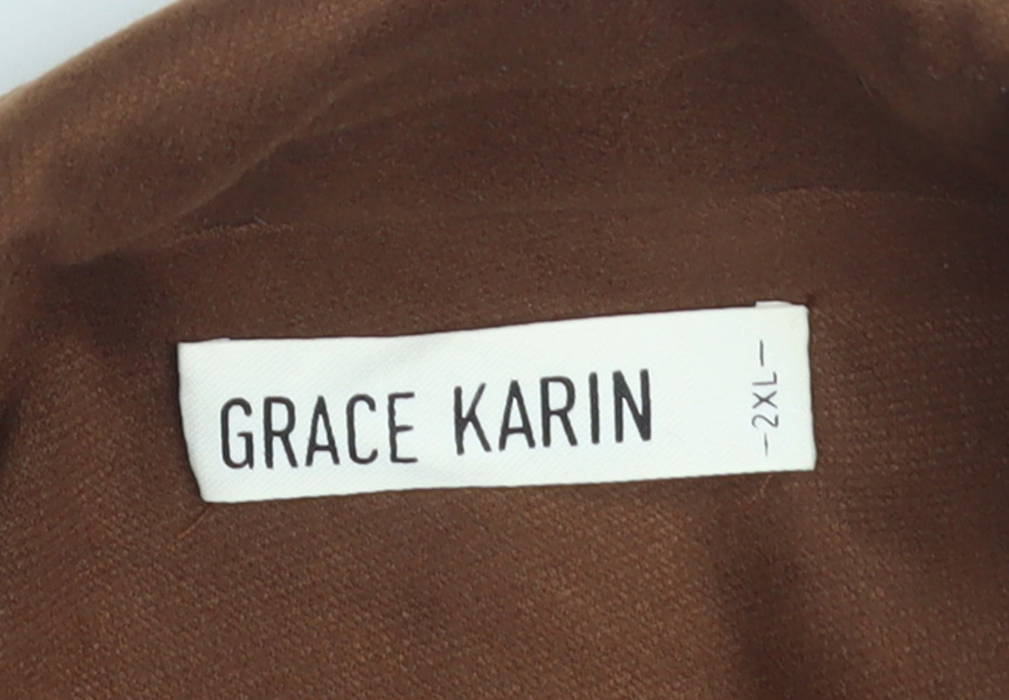 Grace Karin Womens Brown 2XL Classic Two-Button Blazer Jacket