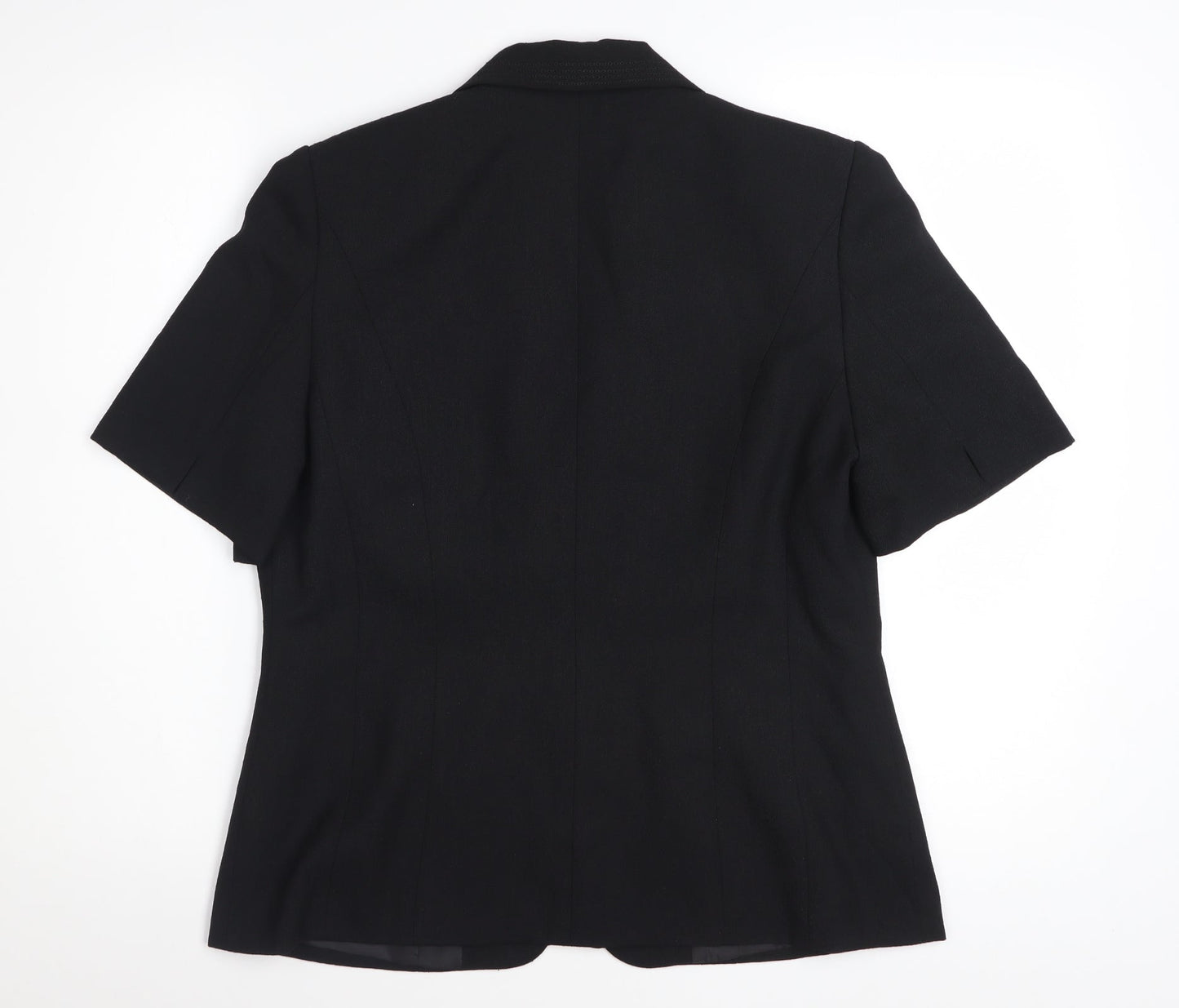 Jacques Vert Women's Black Short Sleeve Suit Jacket Size 12