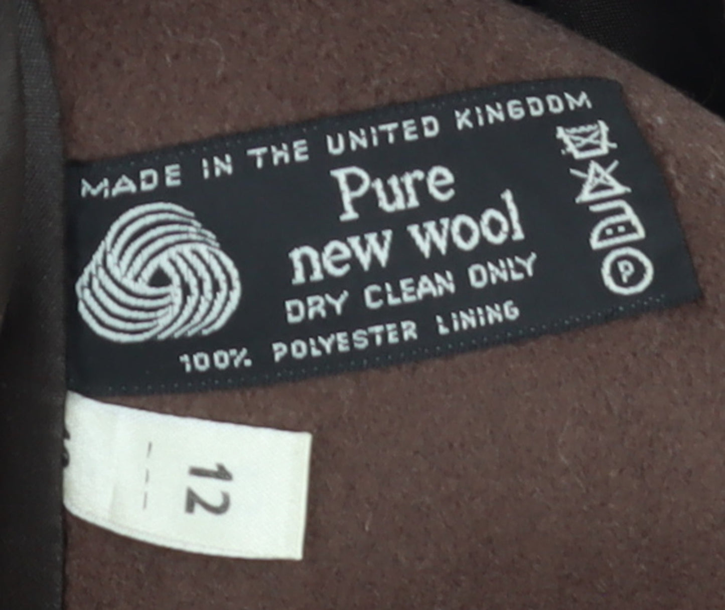Planet Women’s Brown Wool Pea Coat Size 12 Classic Short Jacket