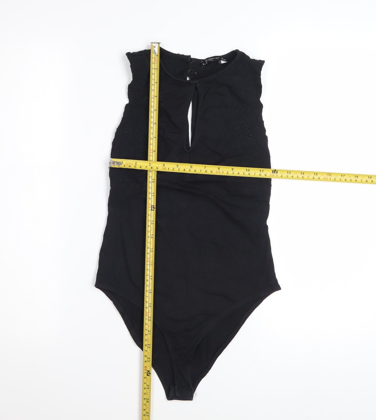 Bershka Night Out Women's Black Sleeveless Bodysuit Size S