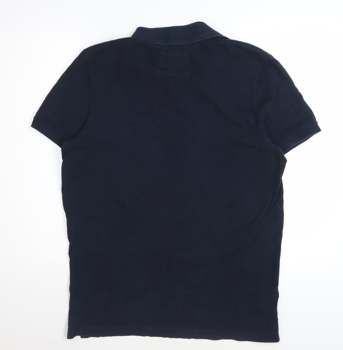 Hollister Men's Blue XL Slim Fit Cotton Polo Shirt