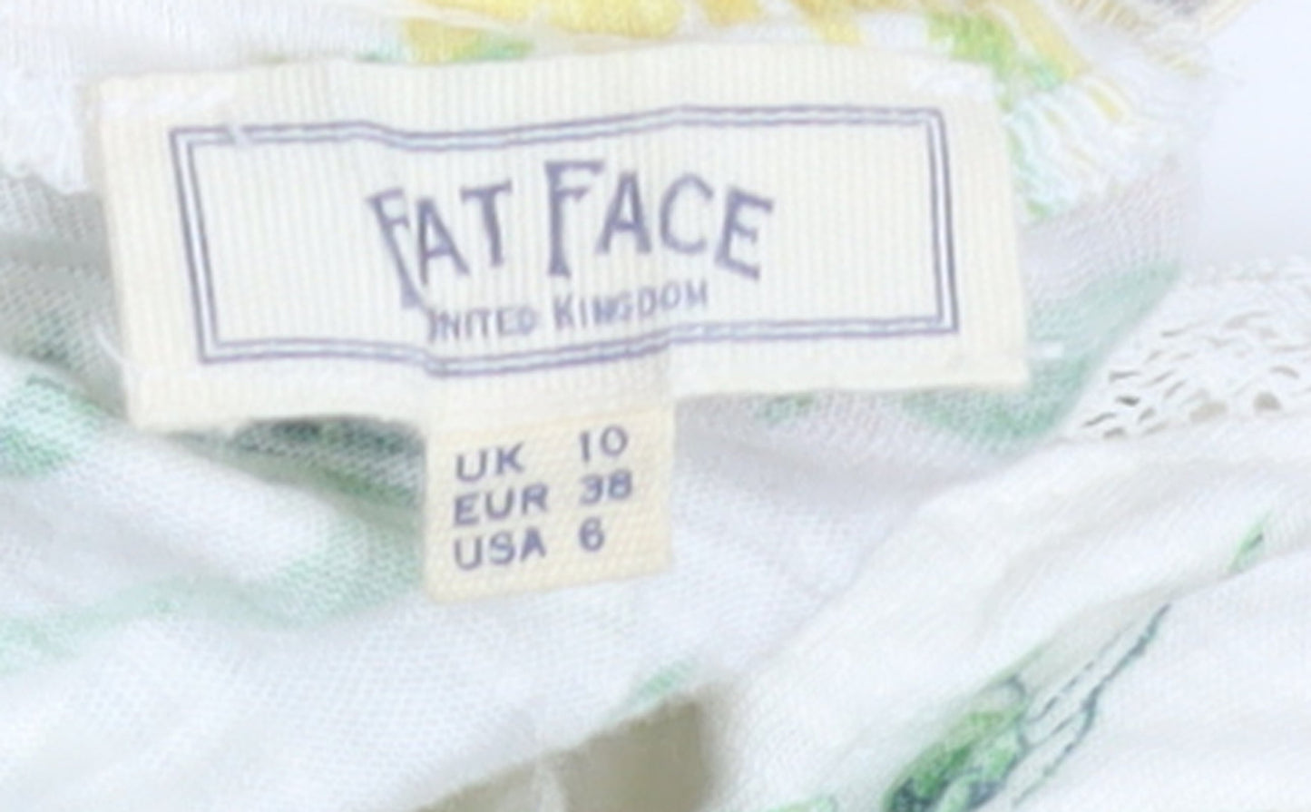 Fat Face Women's Multicoloured Floral Cotton Modal Sleeveless Camisole Top UK 10