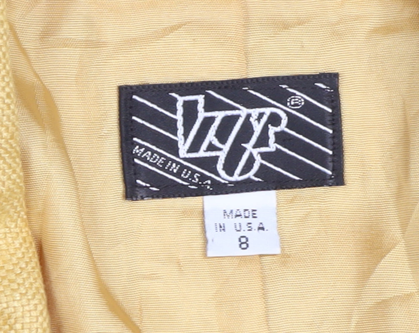 VZF Women's Yellow Linen Blend Long Blazer Jacket Size 8