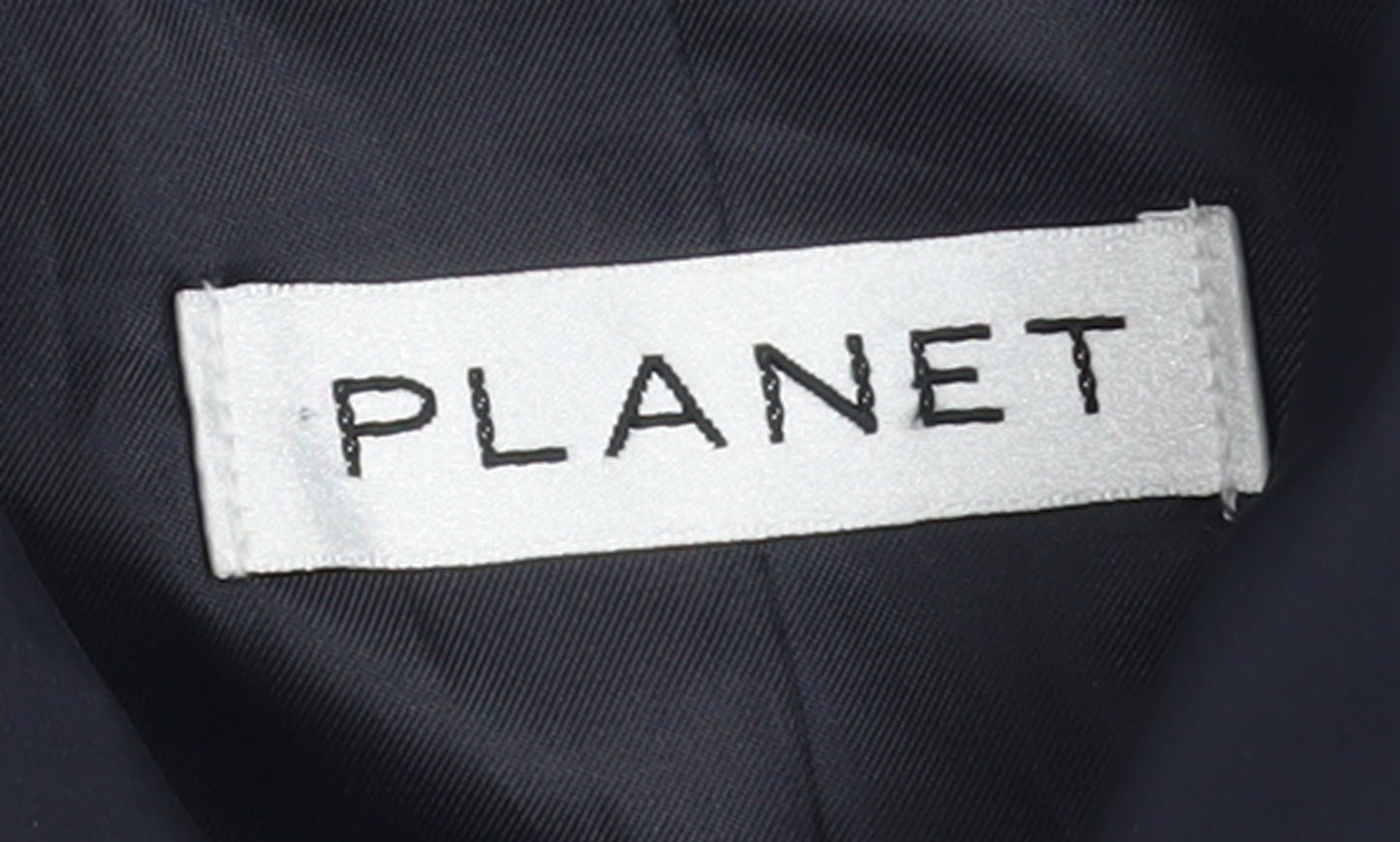 Planet Women's Black Long Trench Coat Size 8 Regular Fit