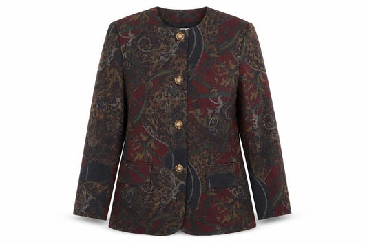 Kasper for A.S.L. Women's Multicoloured Size 12 Buttoned Blazer