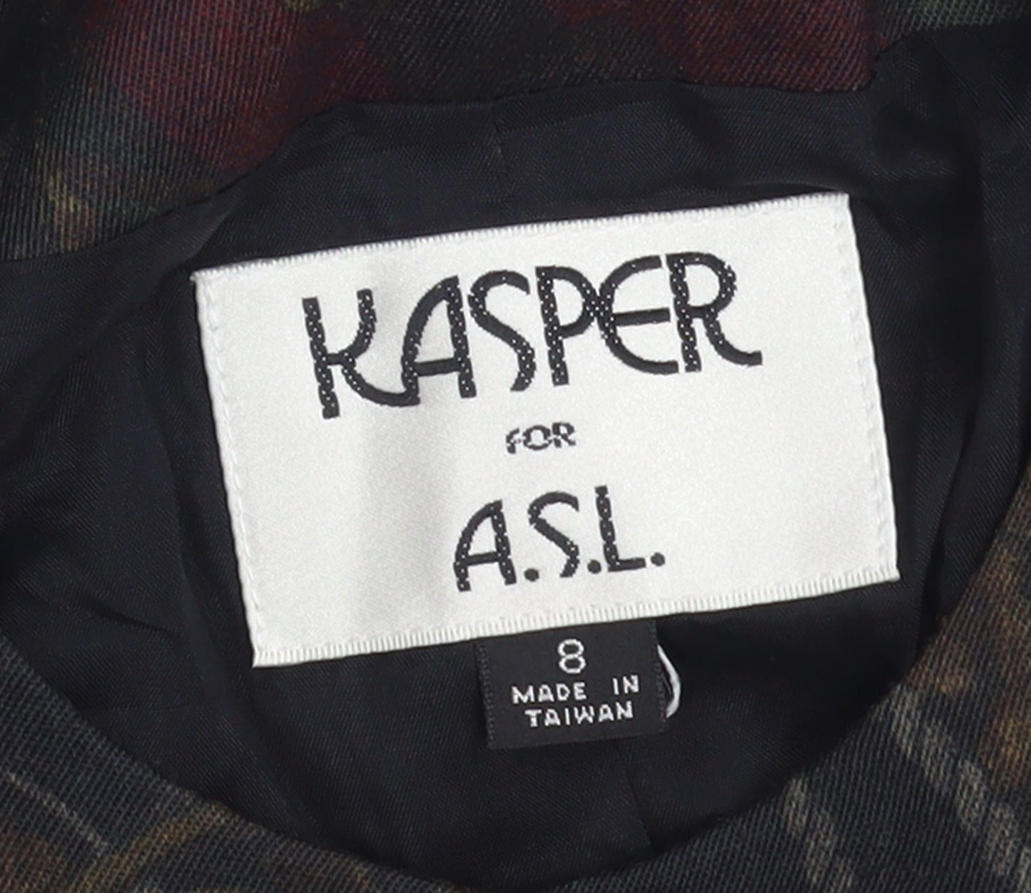 Kasper for A.S.L. Women's Multicoloured Size 12 Buttoned Blazer