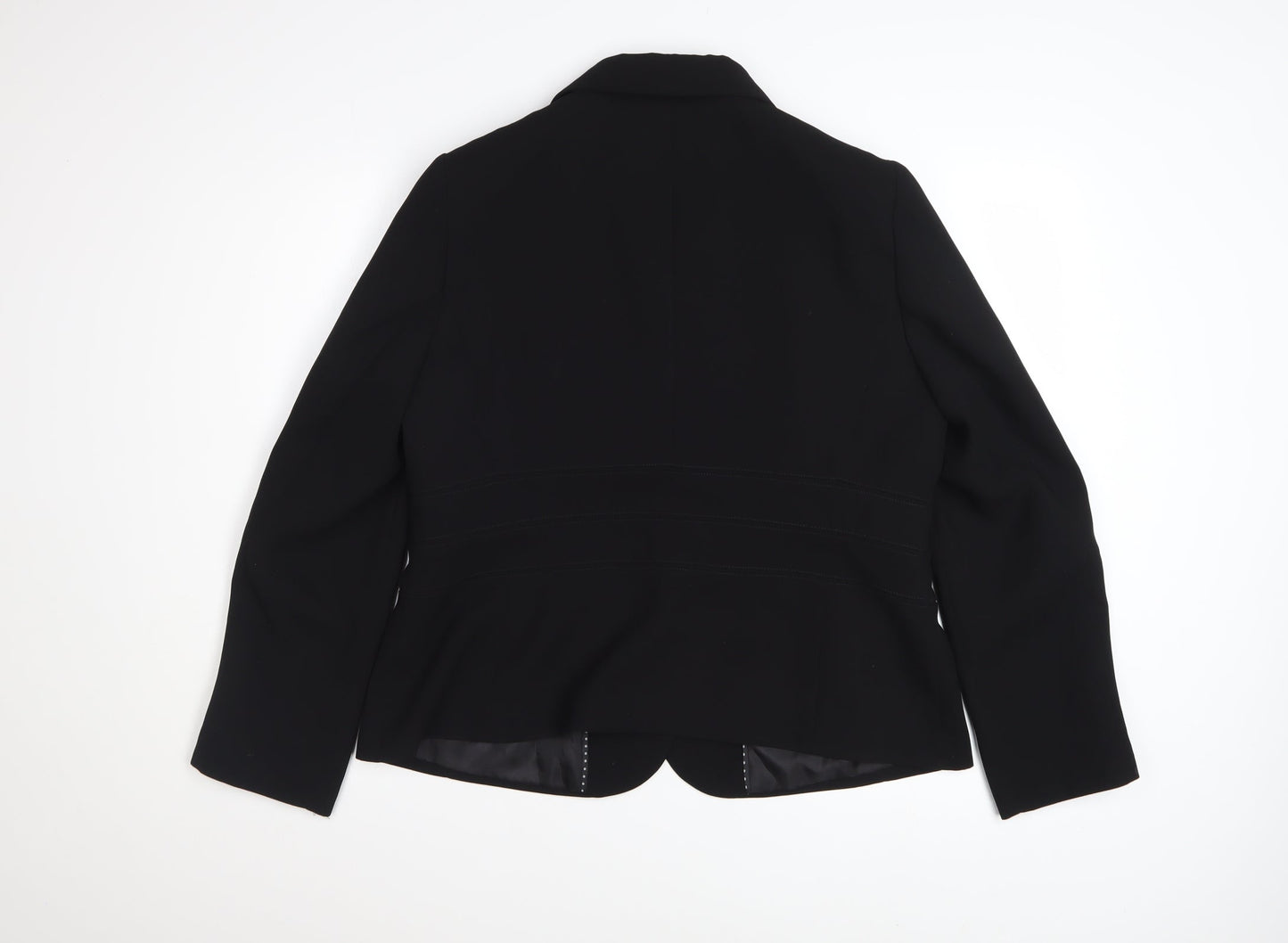 Marks and Spencer Women Black Size 18 Single-Breasted Blazer