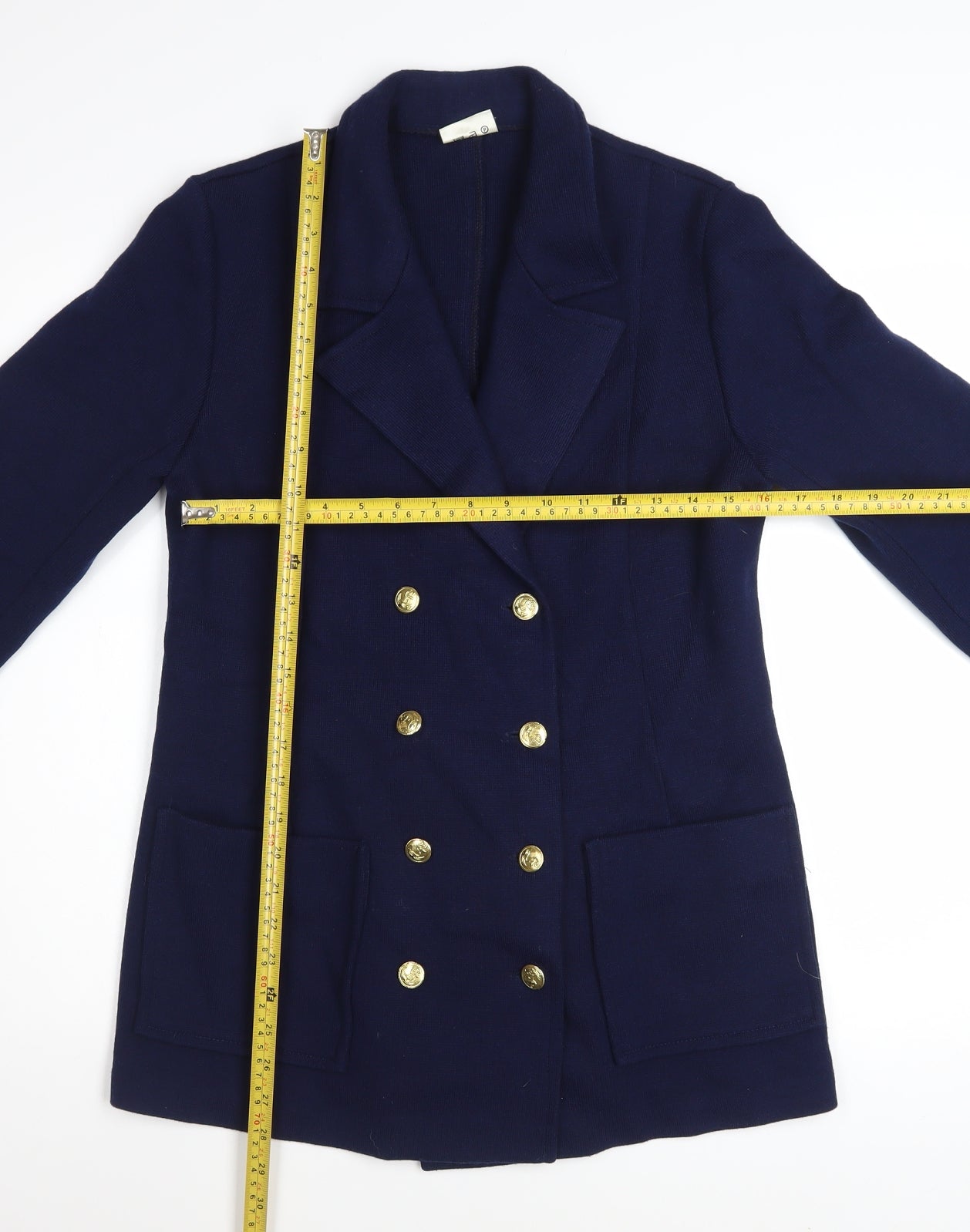 Polo of Sweden Women’s Navy Double-Breasted Wool Blazer UK 14