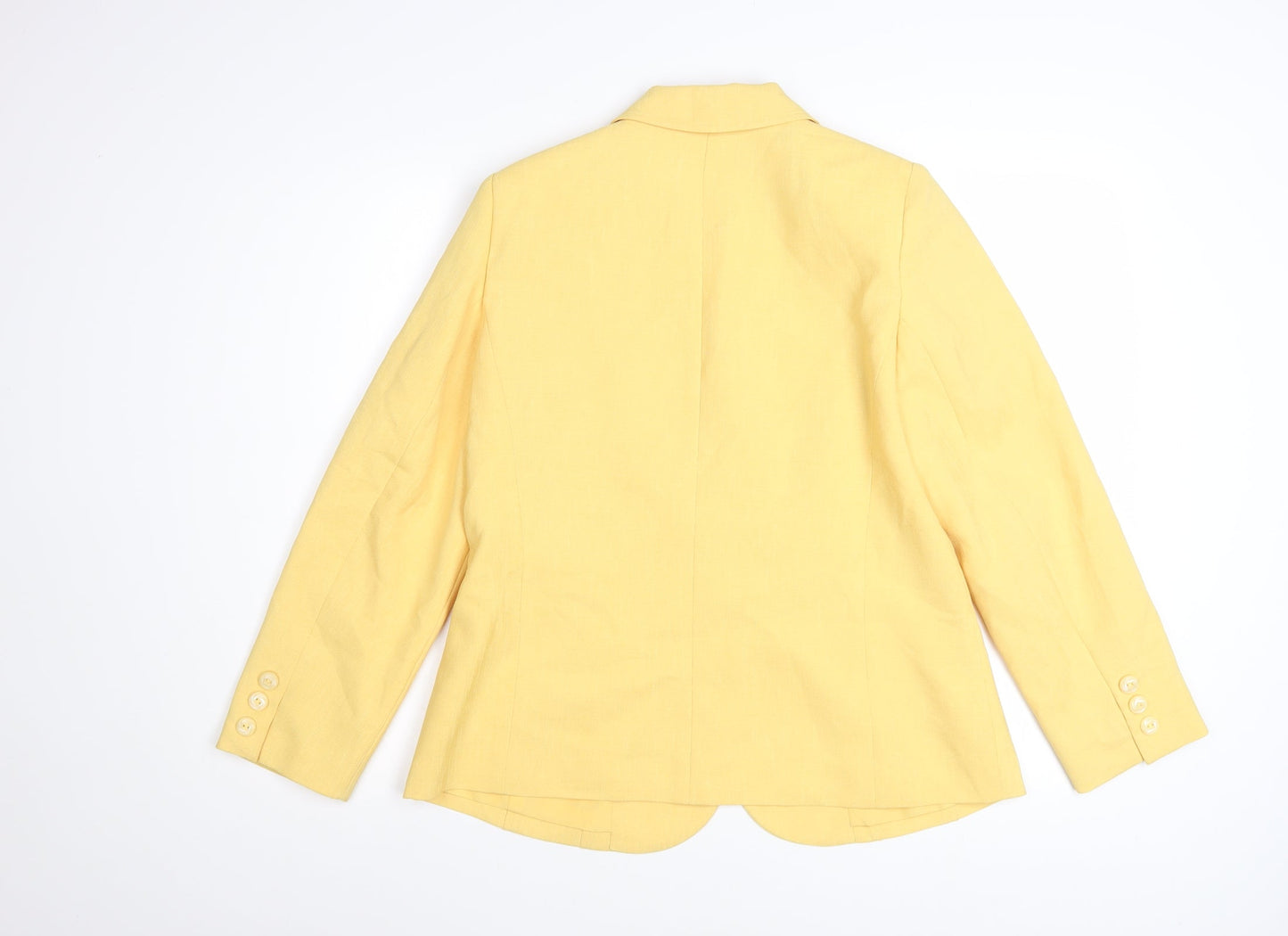 Conrad C Collection Women's Yellow Polyester Single-Breasted Blazer Size 14