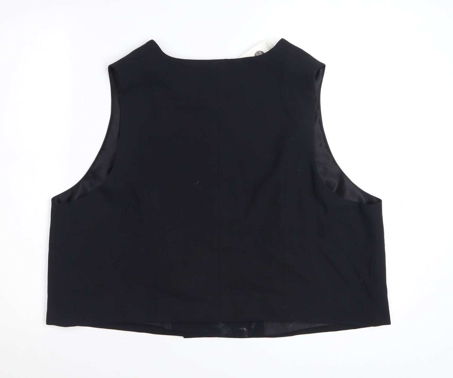Marks and Spencer Women's Black Double-Breasted Tuxedo Waistcoat Size 22