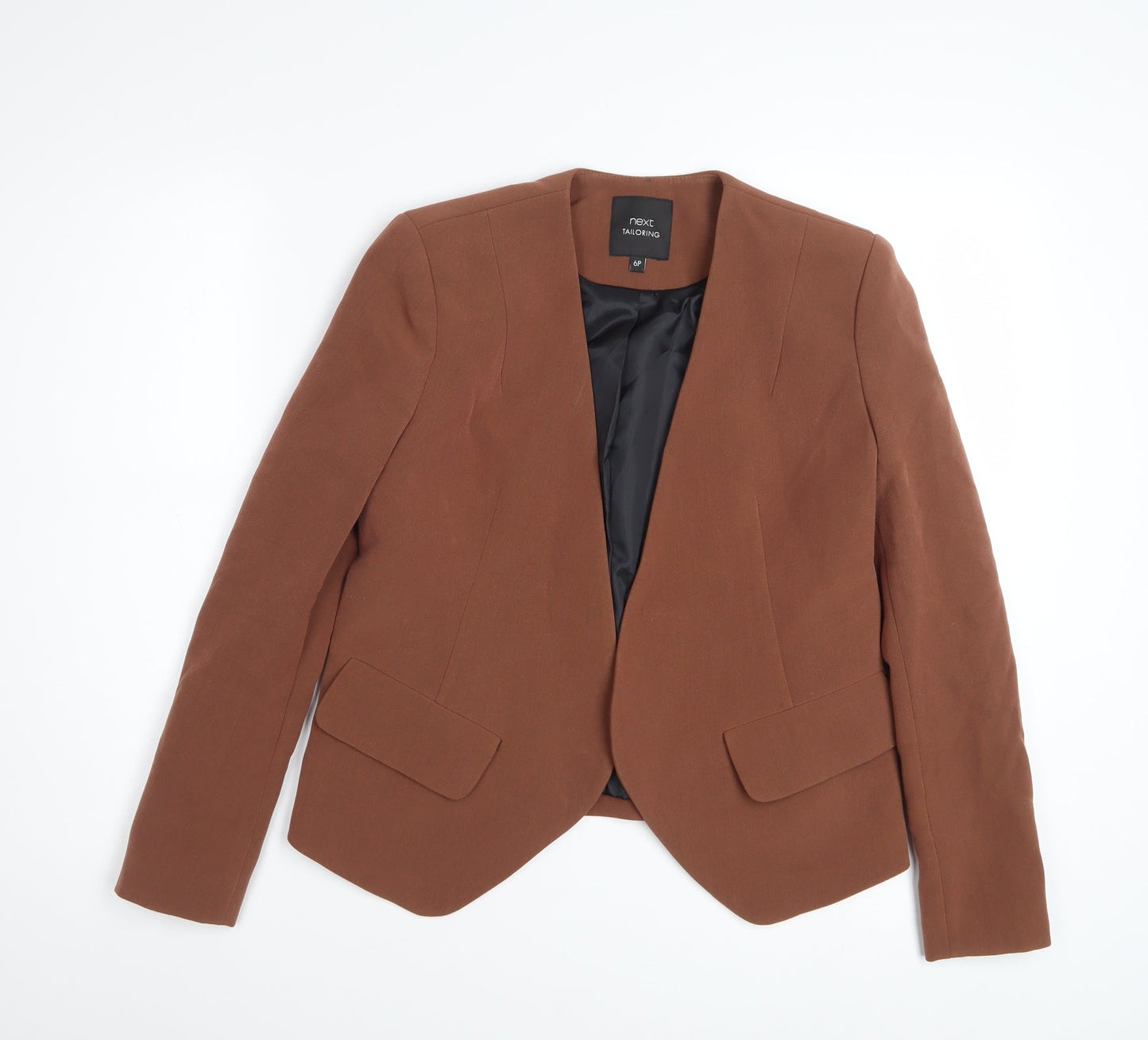 Next Women's Brown Tailoring Blazer Size 6 Petite Single-Breasted
