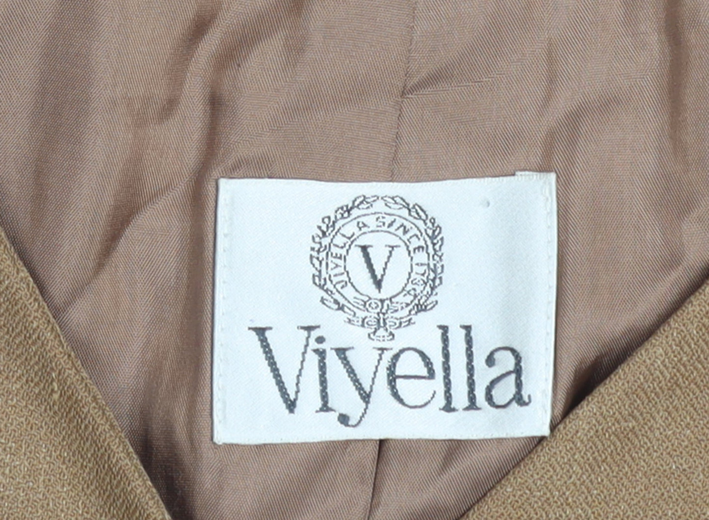 Viyella Women’s Brown Wool Blend Classic Blazer UK 16 Vintage Mid-Length