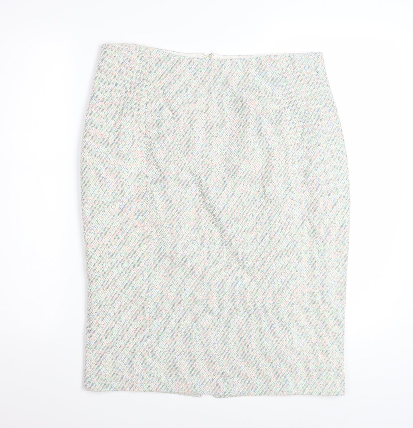 Hobbs Women’s Multicoloured Tweed Pencil Skirt Size 14