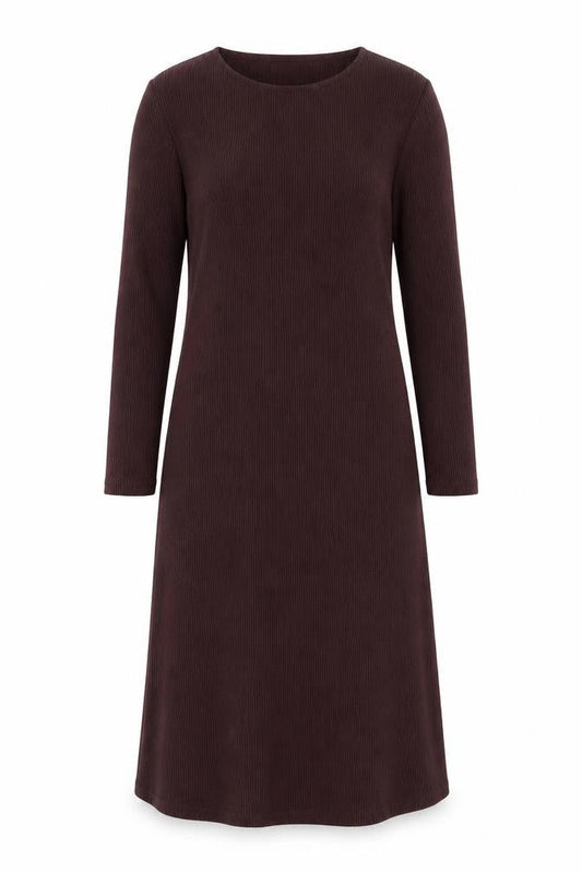 Marks & Spencer Women Brown Petite Size 8 Knit Midi Shift Dress