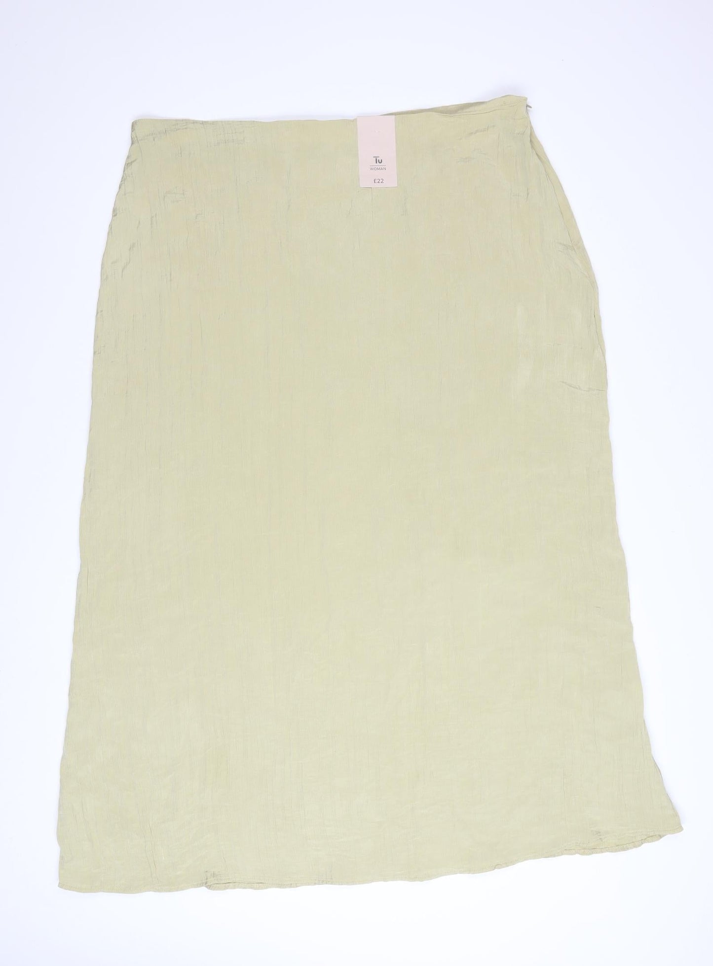 Tu Women Beige Midi Straight Skirt Size 20 Polyester Blend