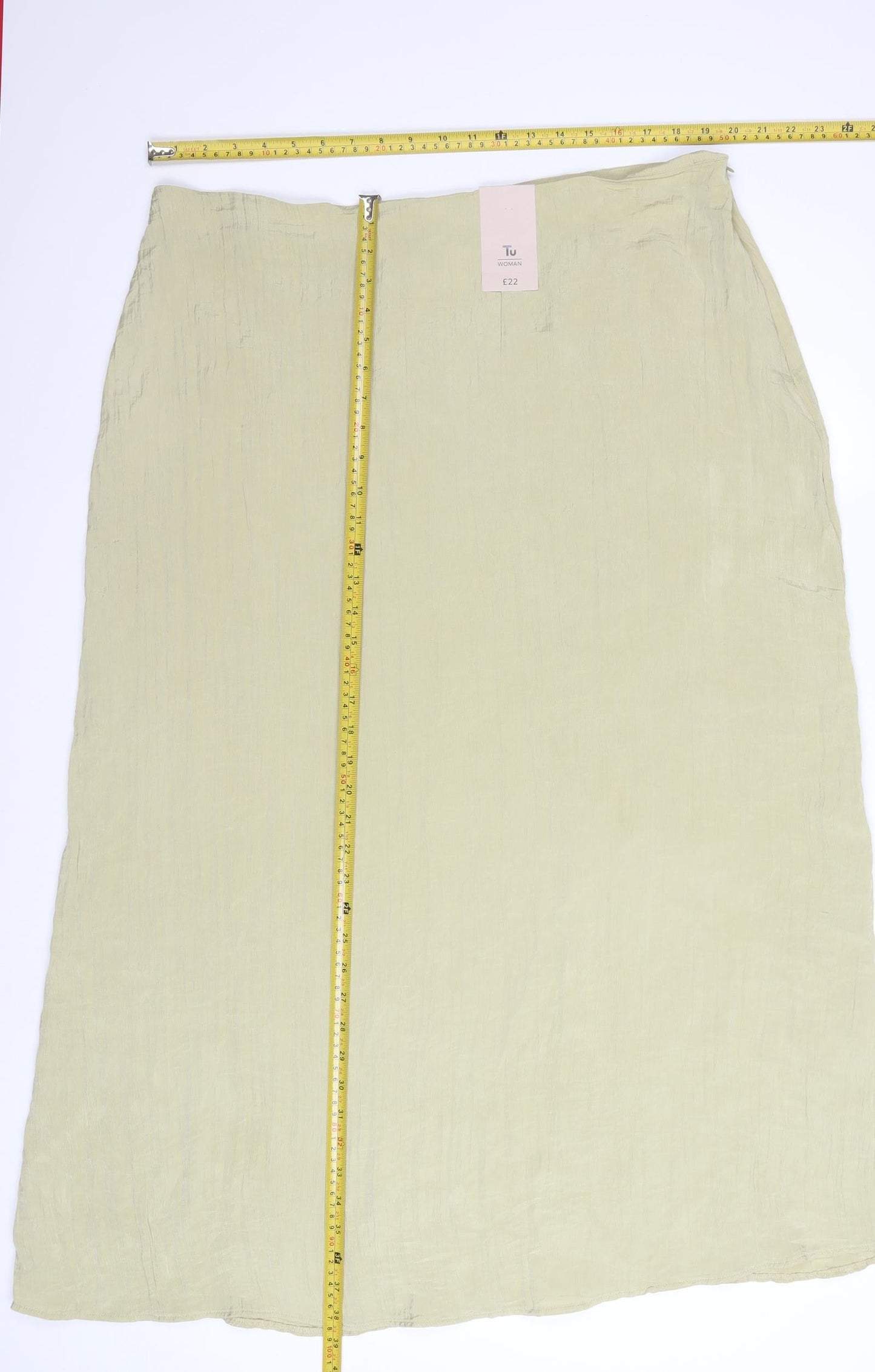 Tu Women Beige Midi Straight Skirt Size 20 Polyester Blend