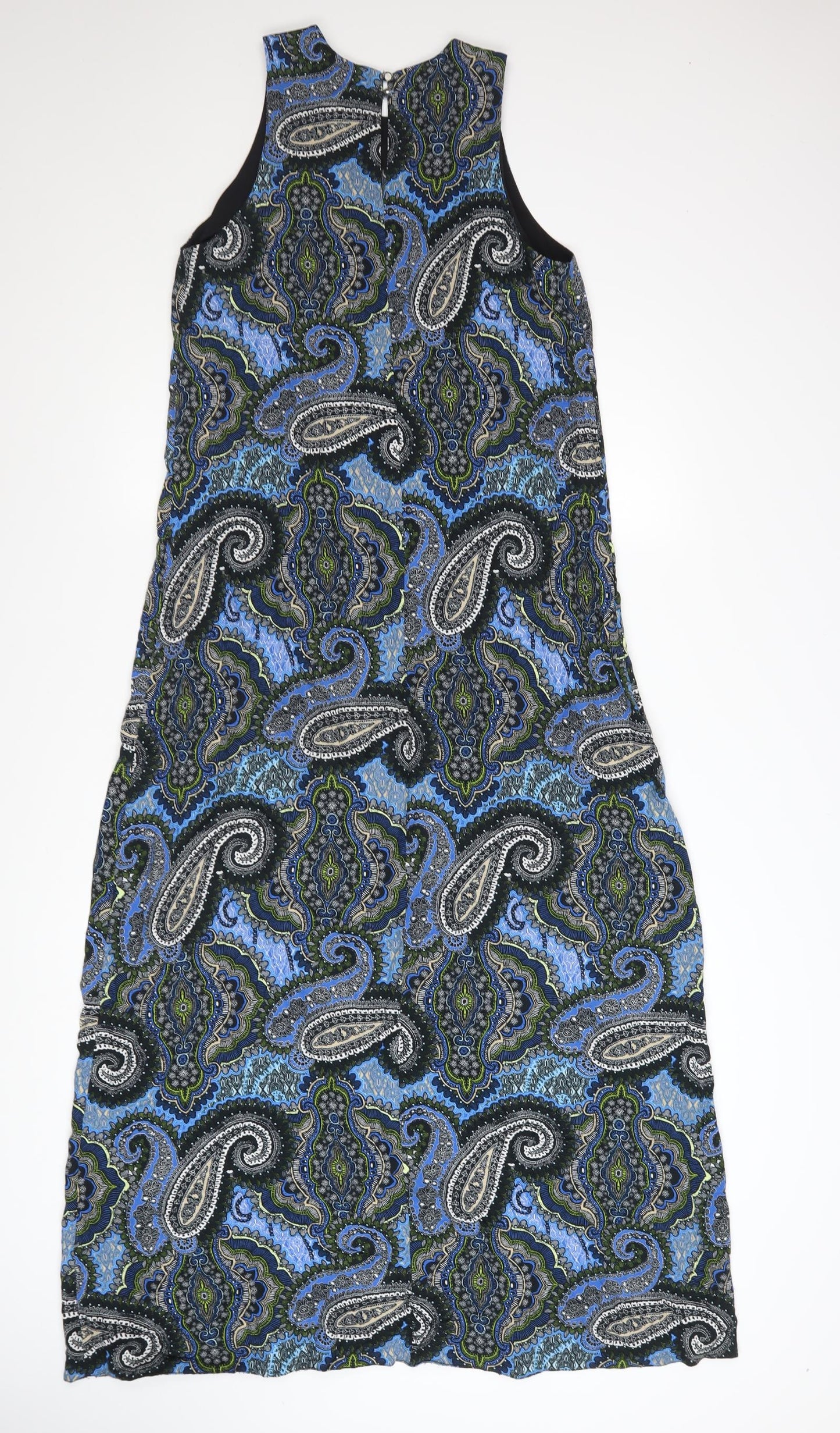 Dorothy Perkins Womens Blue Paisley Shift Dress Size 12 Sleeveless