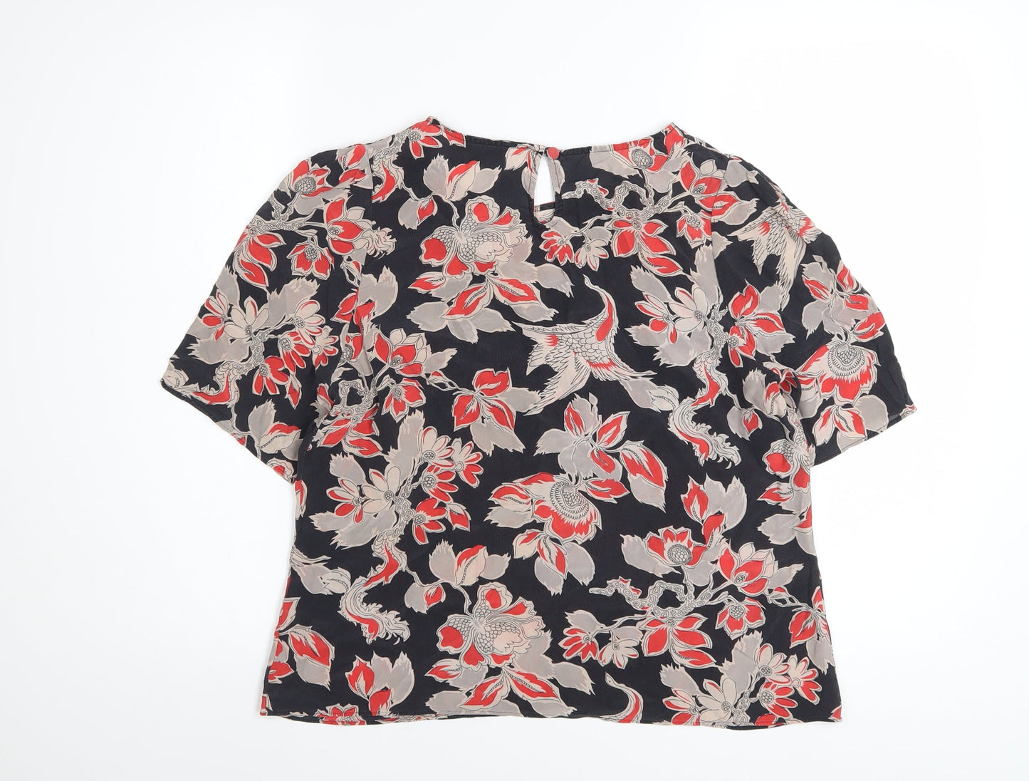Somerset by Alice Temperley Womens Multicoloured Silk Floral Blouse Size 12