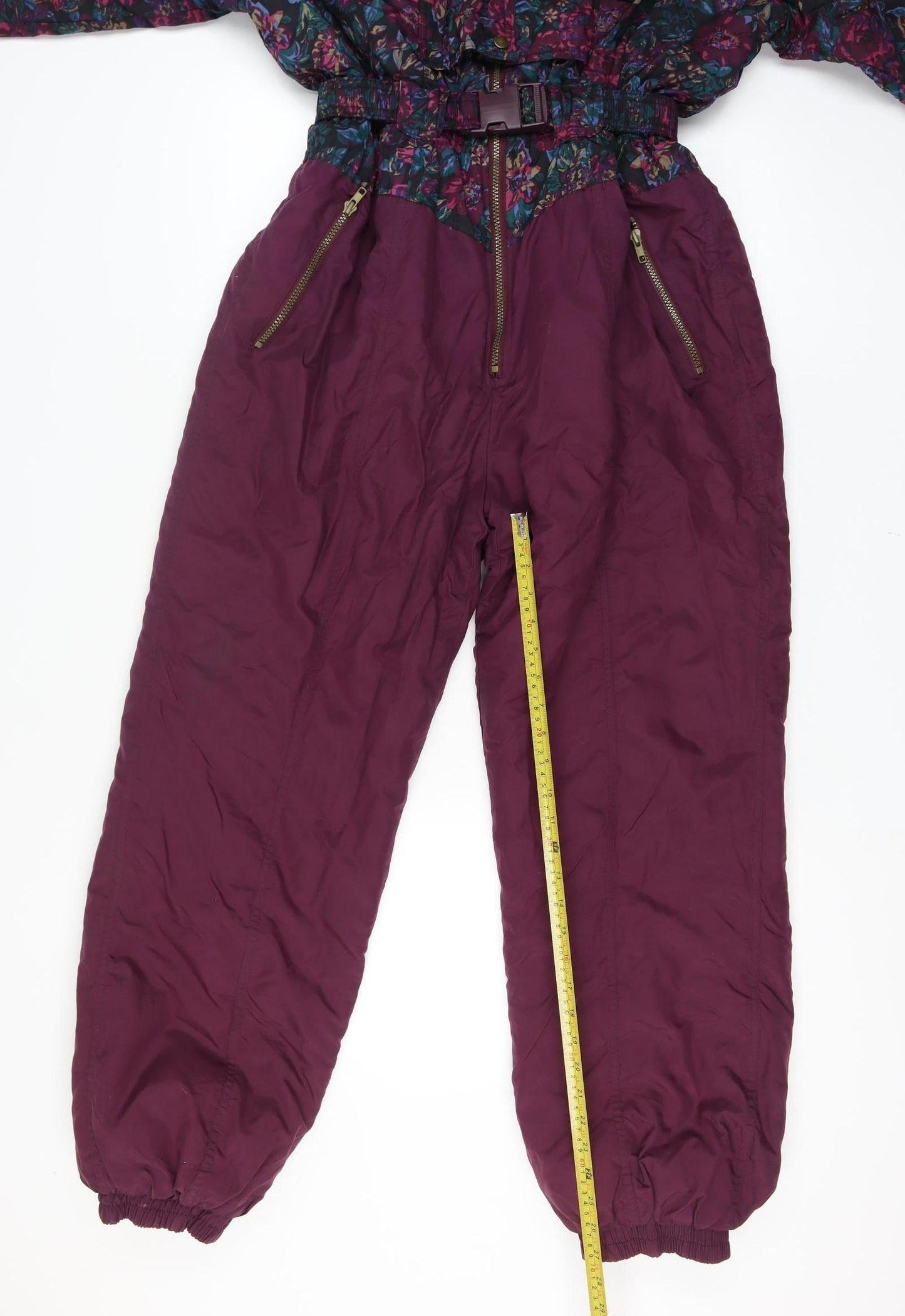 Chill Out Womens Multicoloured Floral Ski Jacket Suit Size 14-16 Insulated Belted