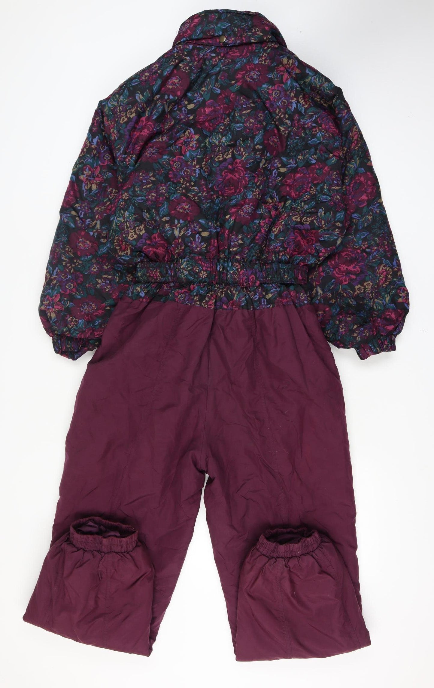 Chill Out Womens Multicoloured Floral Ski Jacket Suit Size 14-16 Insulated Belted