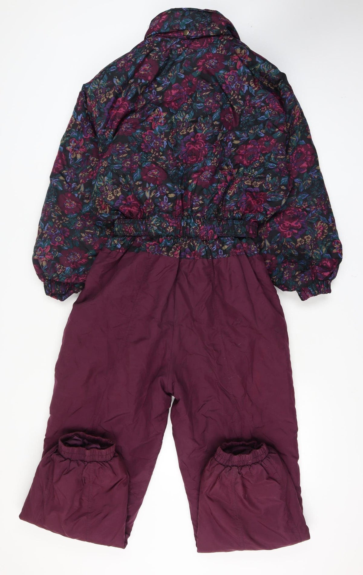 Chill Out Womens Multicoloured Floral Ski Jacket Suit Size 14-16 Insulated Belted