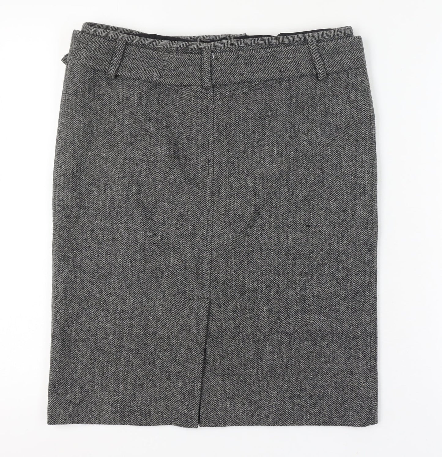 Kookai Women's Grey Wool Tweed Pencil Skirt Size 12
