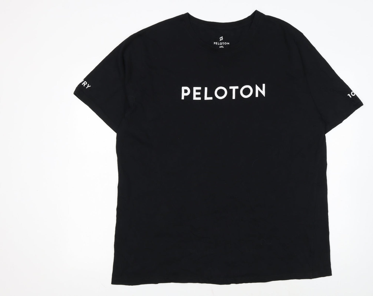 Peloton Men's Black 4XL Cotton Crew Neck Short Sleeve T-Shirt