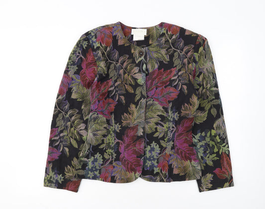 Linda Lundström Women's Multicoloured Floral Jacquard Suit Jacket Size 10