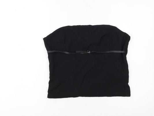 Zara Women Black Strapless Camisole Top Size 16 Slim Fit