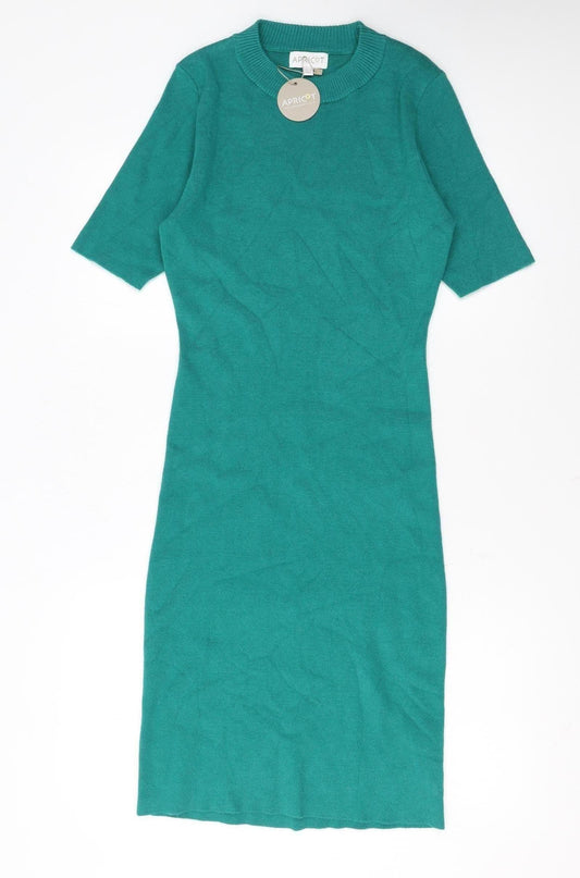 Apricot Women’s Green Knit Bodycon Dress Size 14