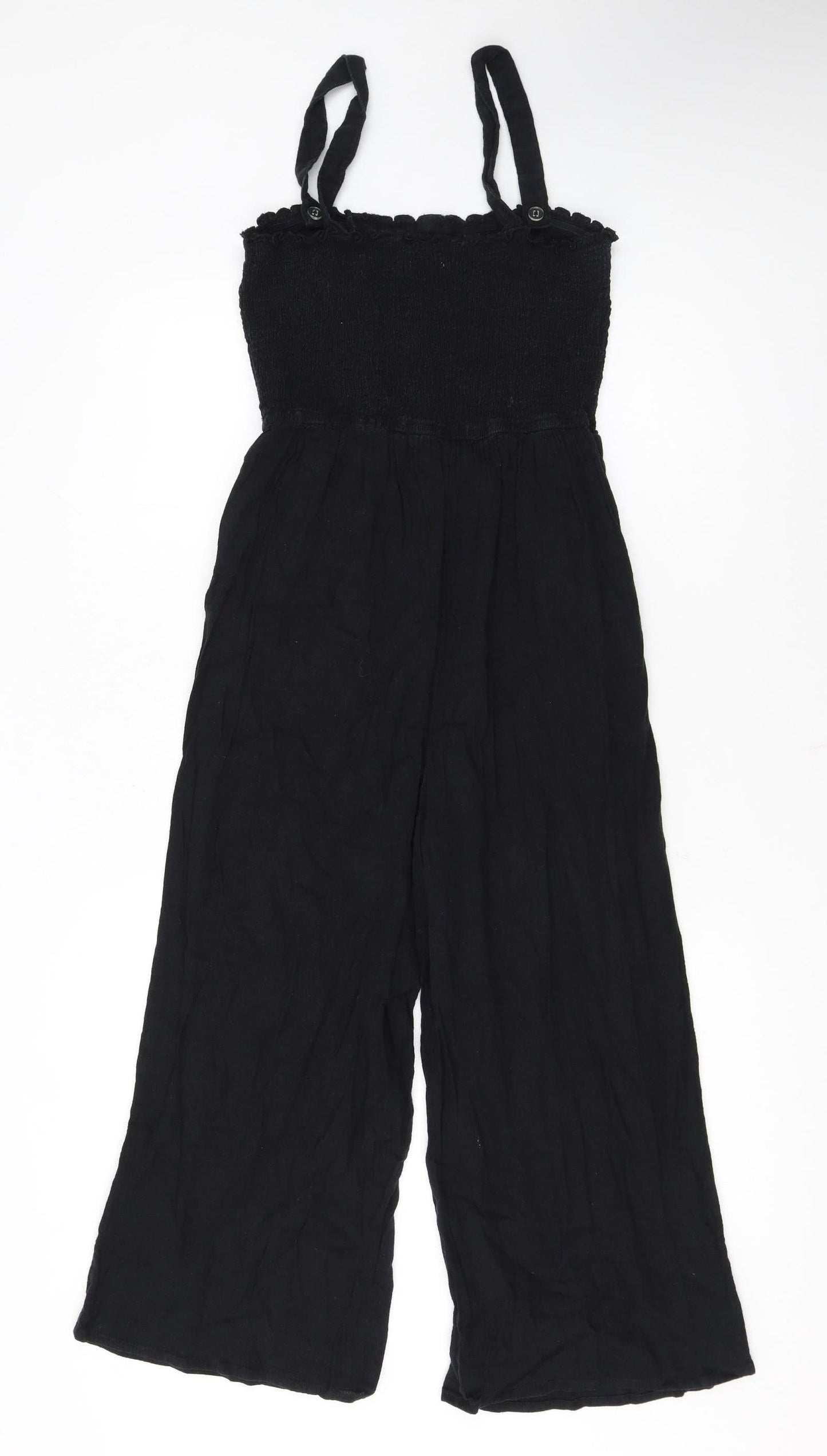 Hollister Women's Black Wide-Leg Sleeveless Jumpsuit M