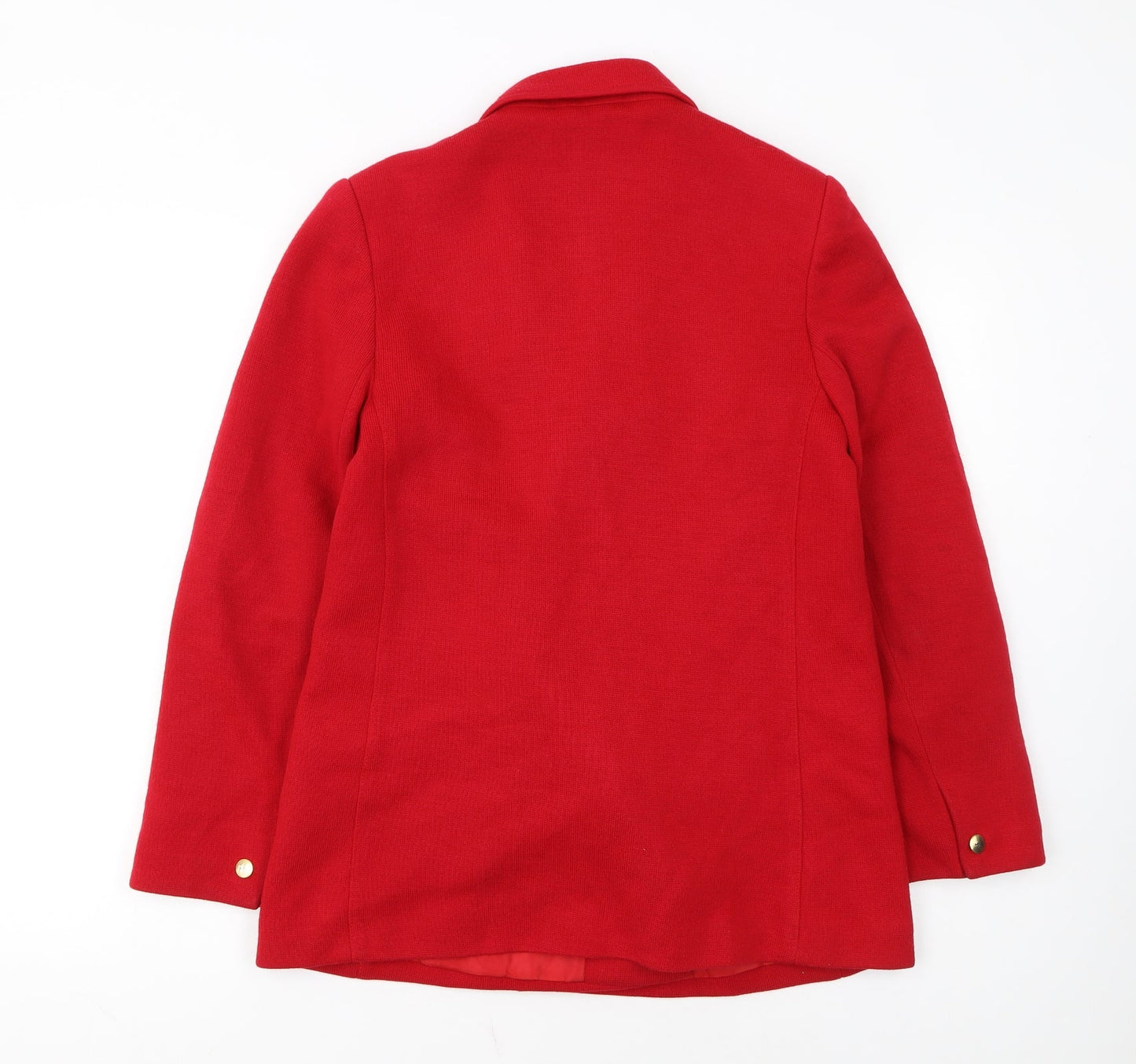 Marks and Spencer Women's Red Wool Blend Double-Breasted Blazer UK 12