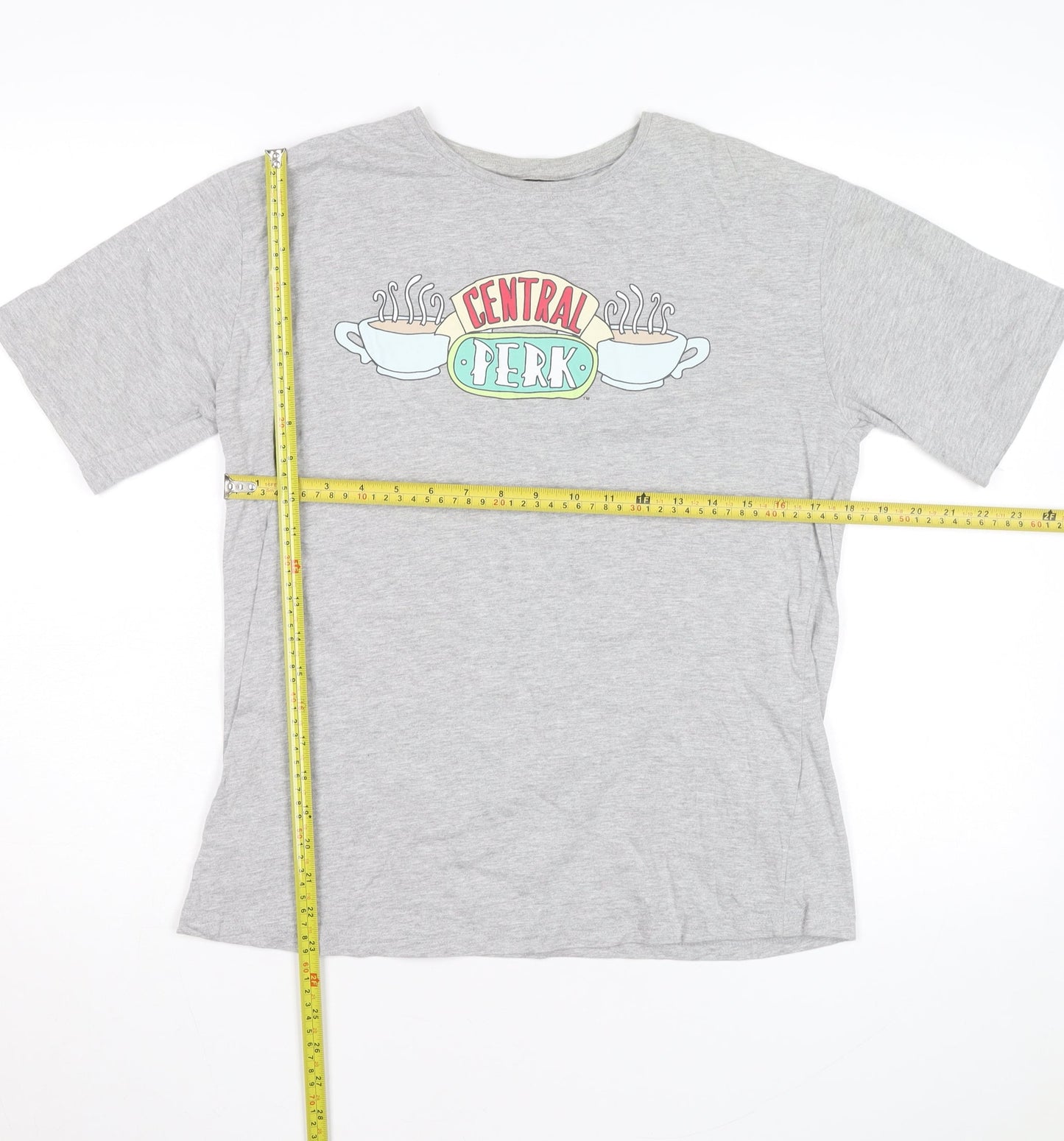 Nasty Gal Women's Grey Friends Central Perk Basic T-Shirt Size 10