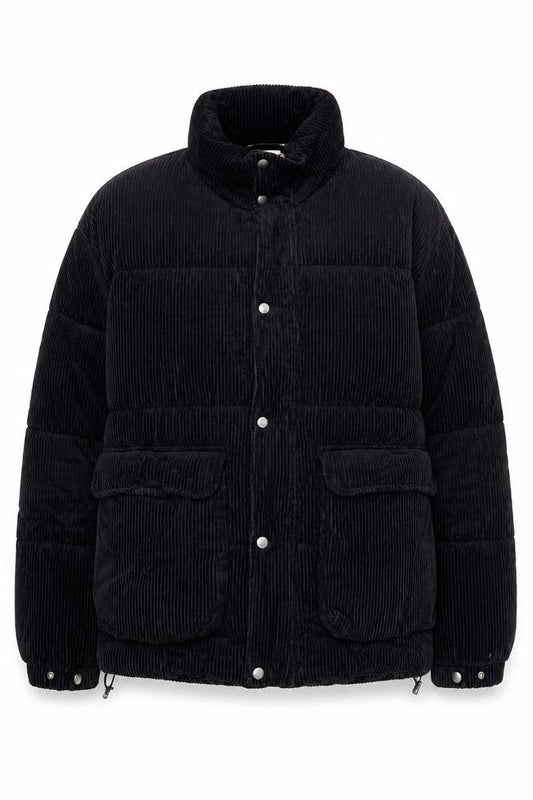 Zara Women Black Corduroy Puffer Jacket Size M