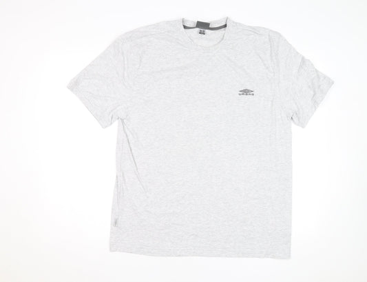 Umbro Men's Grey Crew Neck Short Sleeve T-Shirt L