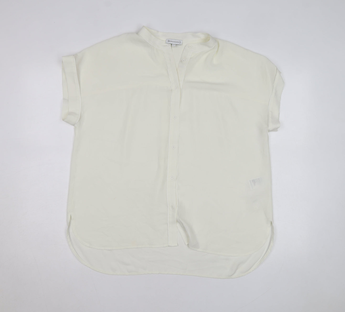 Warehouse Women’s Ivory Short Sleeve Relaxed Blouse Size 16
