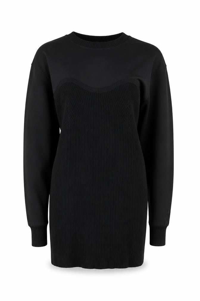 Hervé Léger Women Black Bodycon Long Sleeve Short Dress S