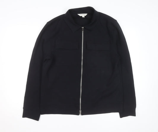 Marks and Spencer Autograph Men's Black Cotton Blend Zip Jacket M