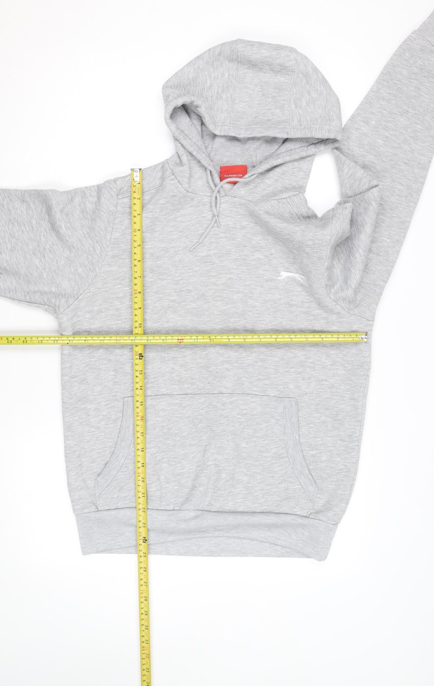 Slazenger Men's Grey Pullover Hoodie Size S Regular Fit Fleece