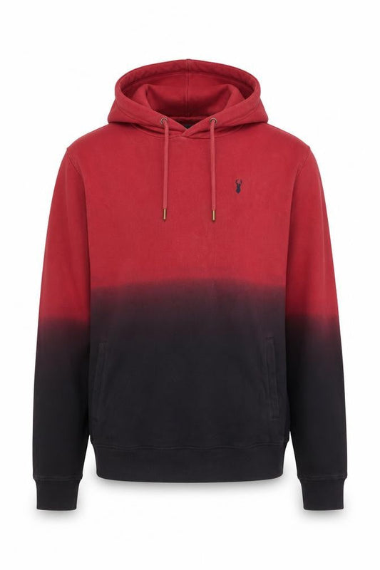 Next Men’s Red & Black Ombre Pullover Hoodie Size M