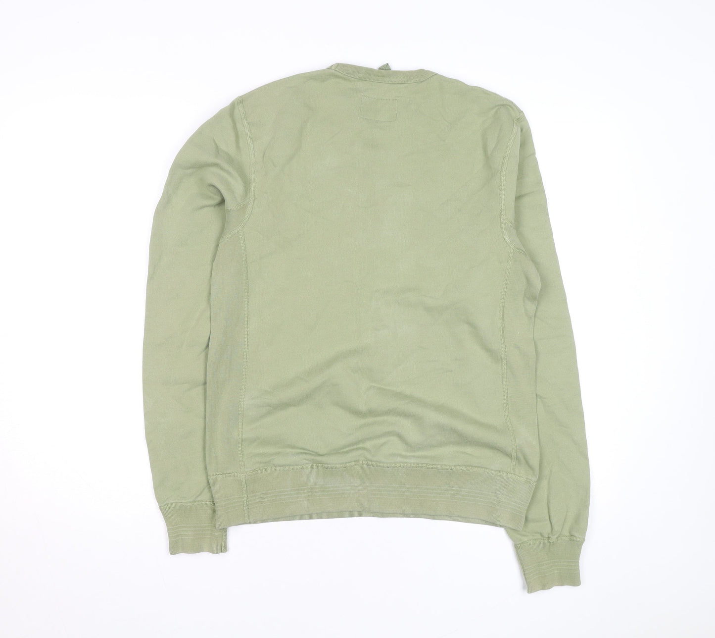 Albam Men's Green XS Crew Neck Cotton Pullover Sweatshirt