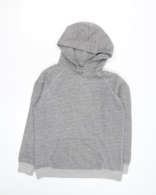 Jack Wills Women's Grey Pullover Hoodie UK 8 Cotton Blend Casual