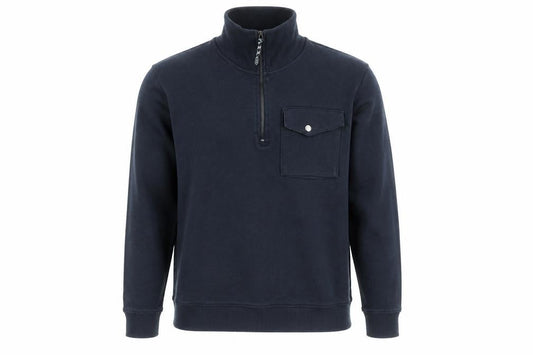 Ted Baker Men's Blue 1/4 Zip Sweatshirt Size L High Neck Cotton