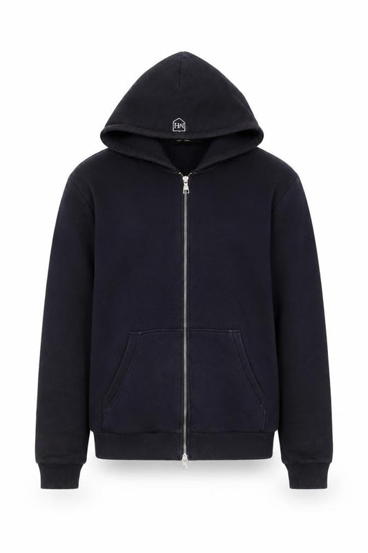 Millionaire Homme Men's Black Full Zip Hoodie M Logo Trim