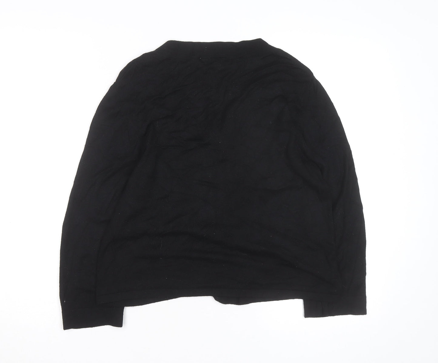 Wallis Women Black Size 12 Button Knit Cardigan Jumper