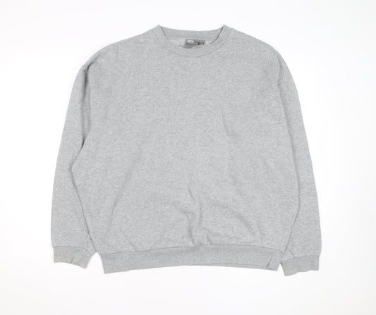 ASOS Men’s Grey Pullover Sweatshirt Size M Regular Fit Crew Neck