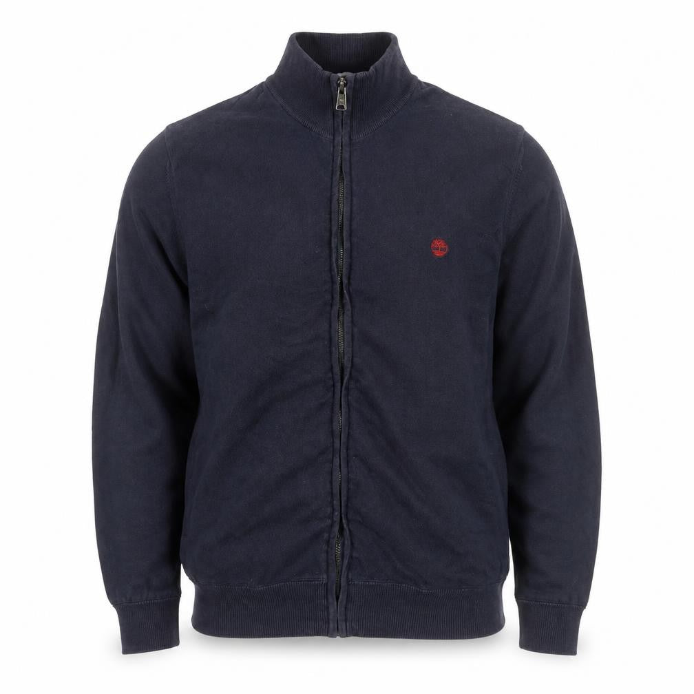 Timberland Men’s Blue Full Zip Cotton Jumper M Regular Fit