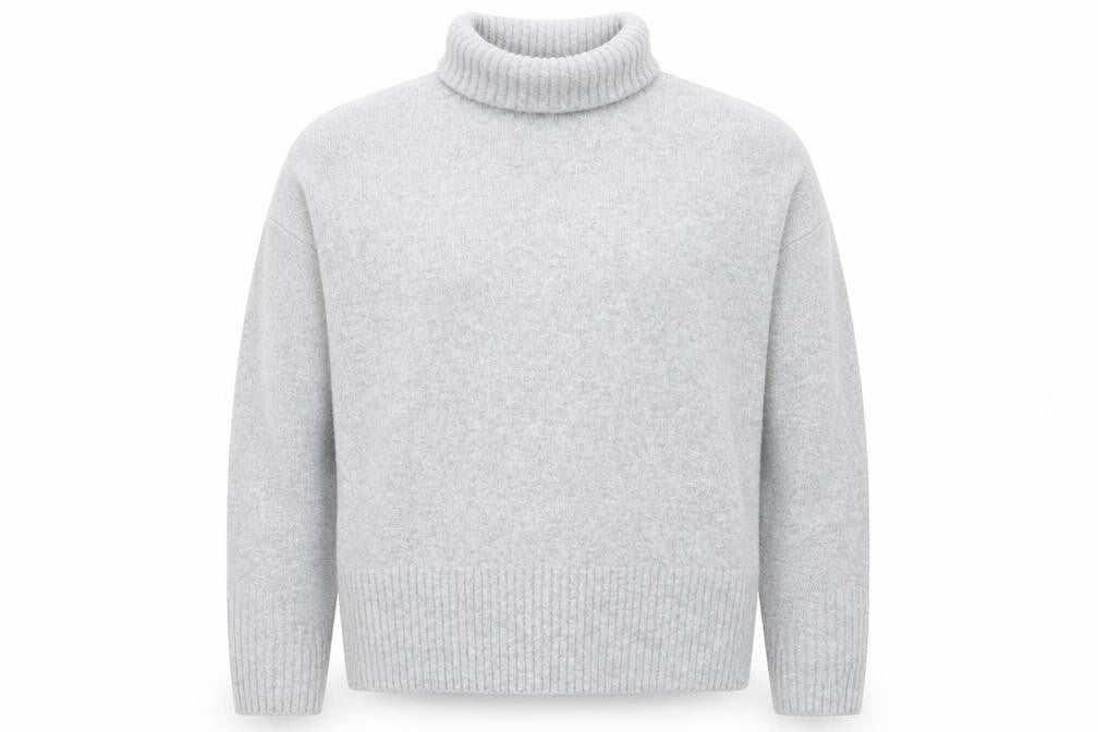 & Mens Other Stories Grey Roll Neck Wool Alpaca Jumper XS