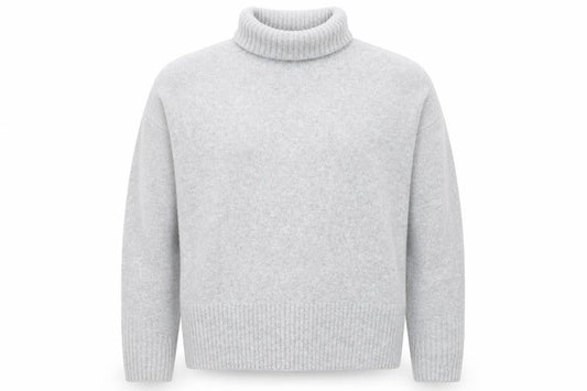 & Other Stories Unisex Grey Roll Neck Wool Alpaca Jumper XS
