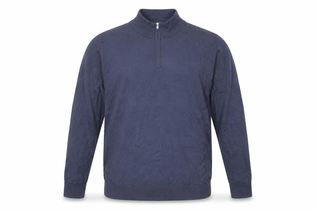 Marks & Spencer Men's Blue Wool 1/2 Zip Jumper XL